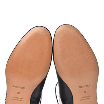 Hermes Calfskin Neo Low Boots 38 Black 9 of 10