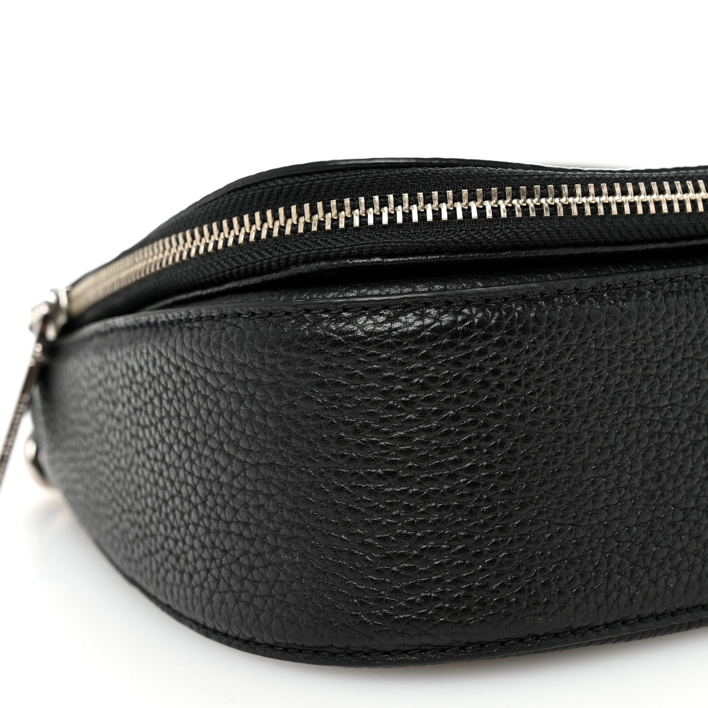 Pebbled Calfskin Recruit Nomad Crossbody Black