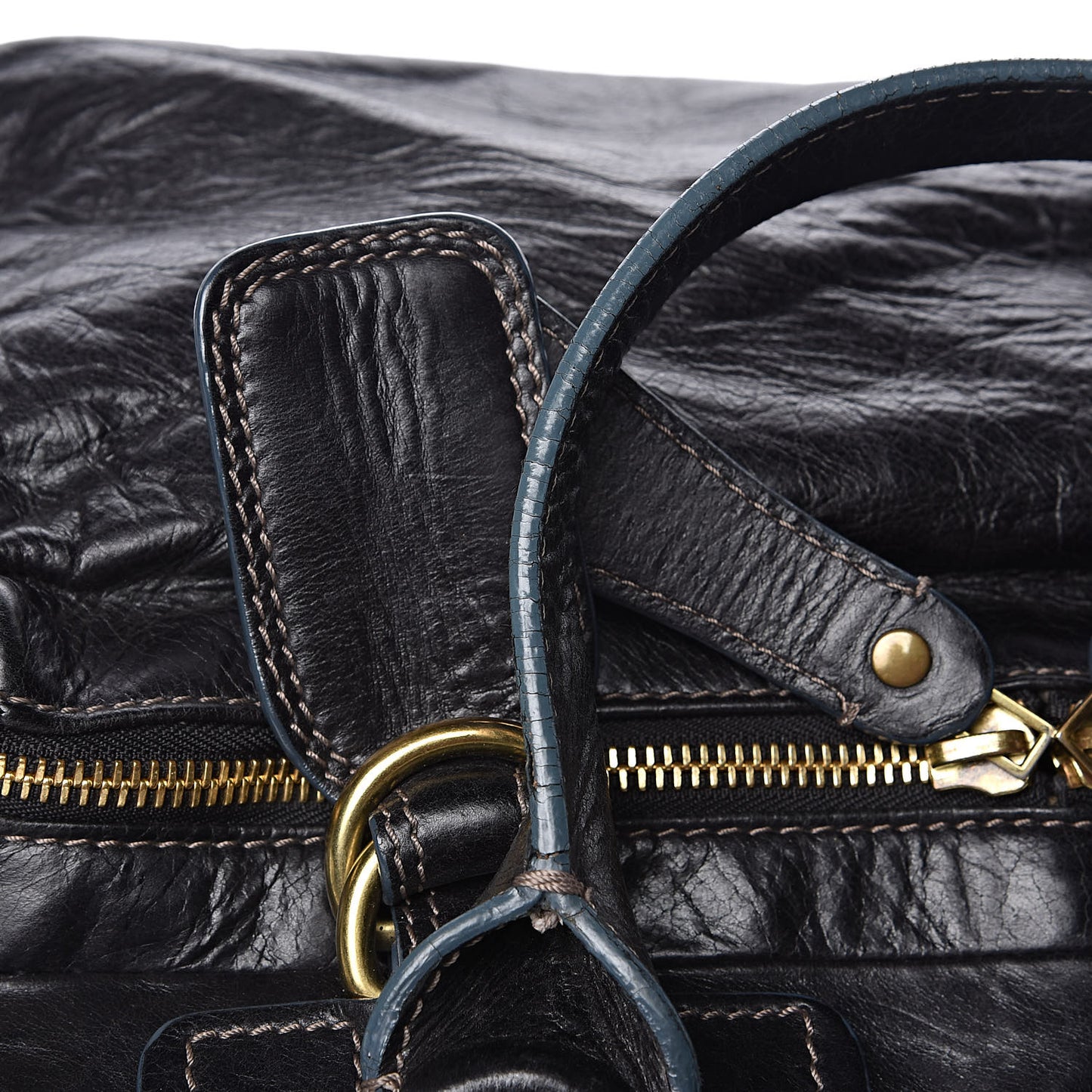 Calfskin Quilted Large Bay Tote Black