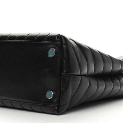 Saint Laurent Calfskin Y Quilted Monogram Large Loulou Shopper Black 11 of 11