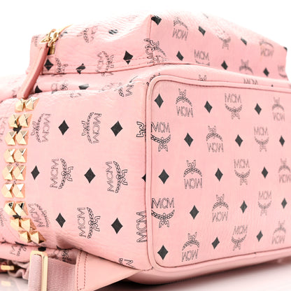 MCM Visetos Medium Side Studs Stark Backpack Soft Pink 10 of 18