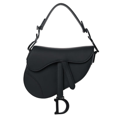 Christian Dior Ultra Matte Calfskin Mini Saddle Bag Black 1 of 8
