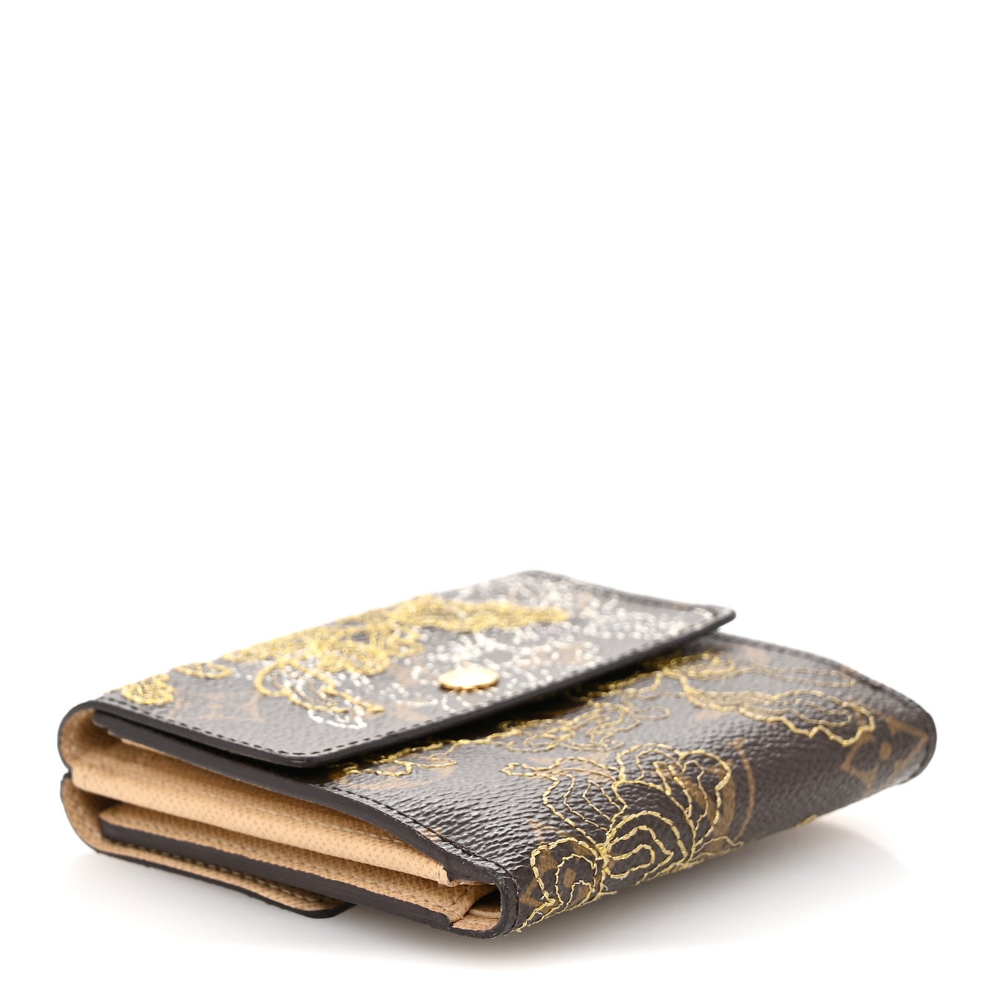 Monogram Dentelle Elise Wallet Gold