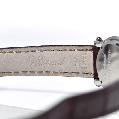 Chopard Stainless Steel Alligator 5 Diamond Pink Mother of Pearl 26mm Happy Sport Quartz Watch 6 of 9