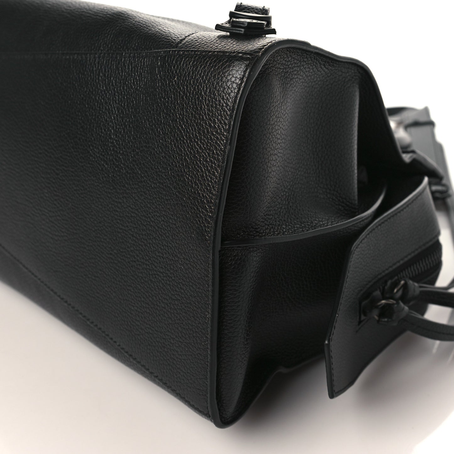 Grained Calfskin Neo Classic Black Hardware Medium City Black