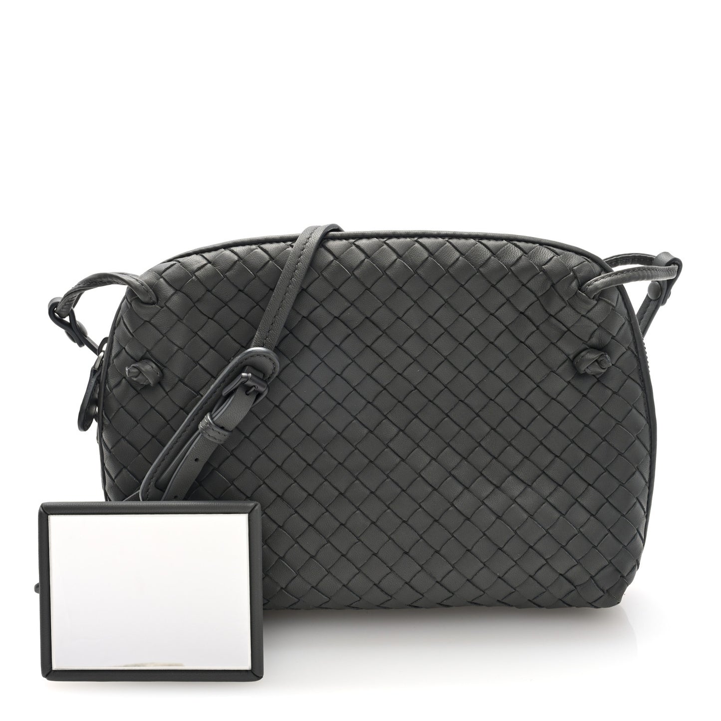 Nappa Intrecciato Nodini Crossbody Messenger New Light Grey