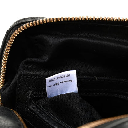 MCM Grained Calfskin Studded Boston Bag Black 9 of 9