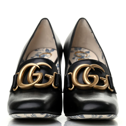 Gucci Malaga Kid GG Victoire 95mm Loafer Pumps 35 Black 2 of 10