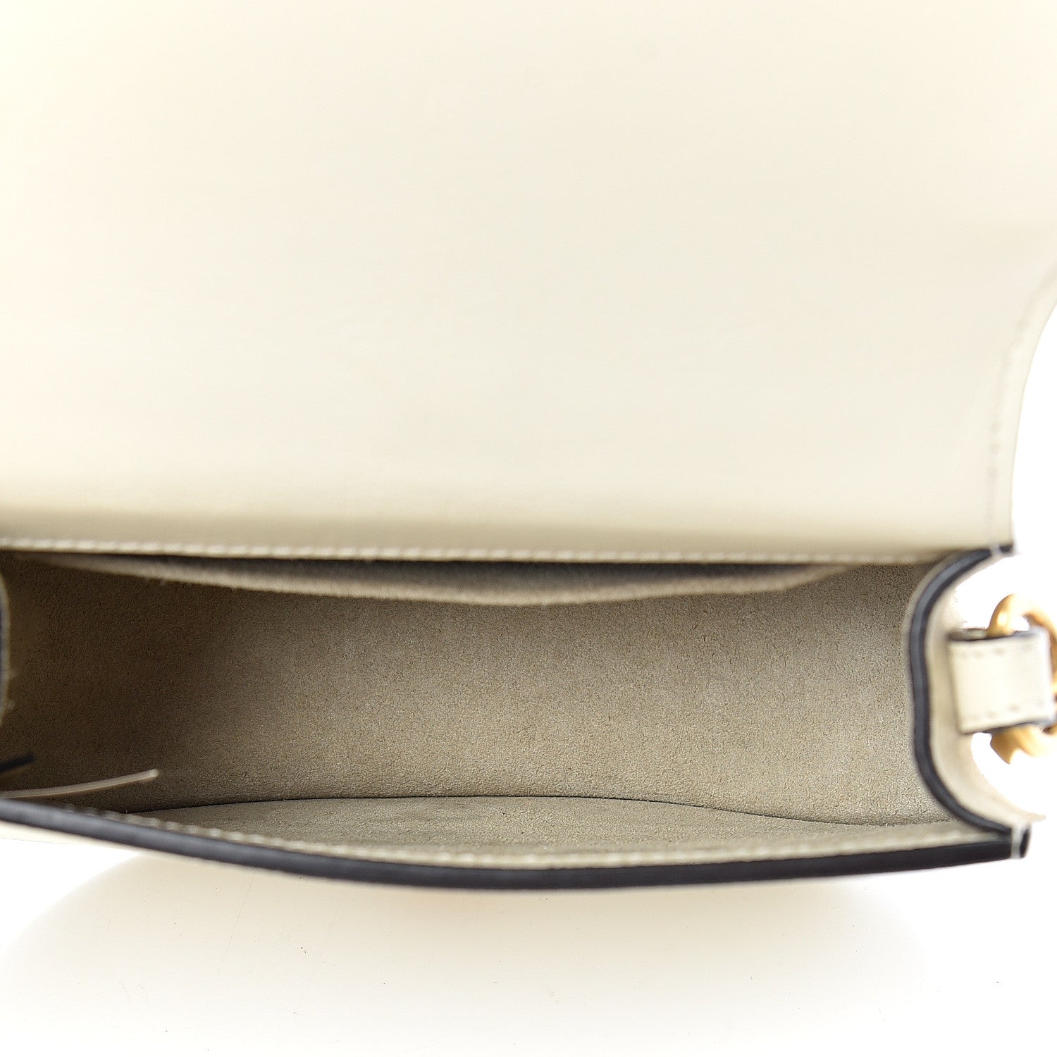 Chloe Calfskin Suede Small Nile Bracelet Bag Off White 4 of 9