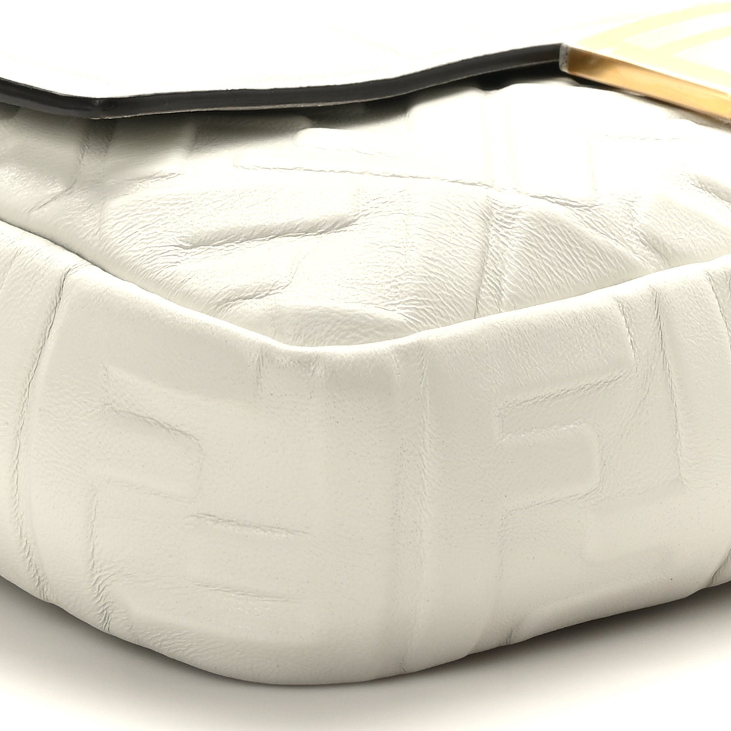 Nappa FF 1974 Embossed Baguette White