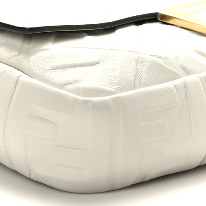 Fendi Nappa FF 1974 Embossed Baguette White 8 of 9