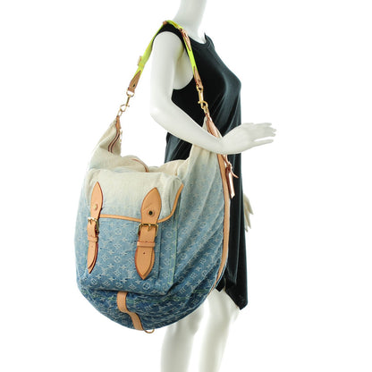 Louis Vuitton Denim Sunburst GM Messenger Blue 4 of 7