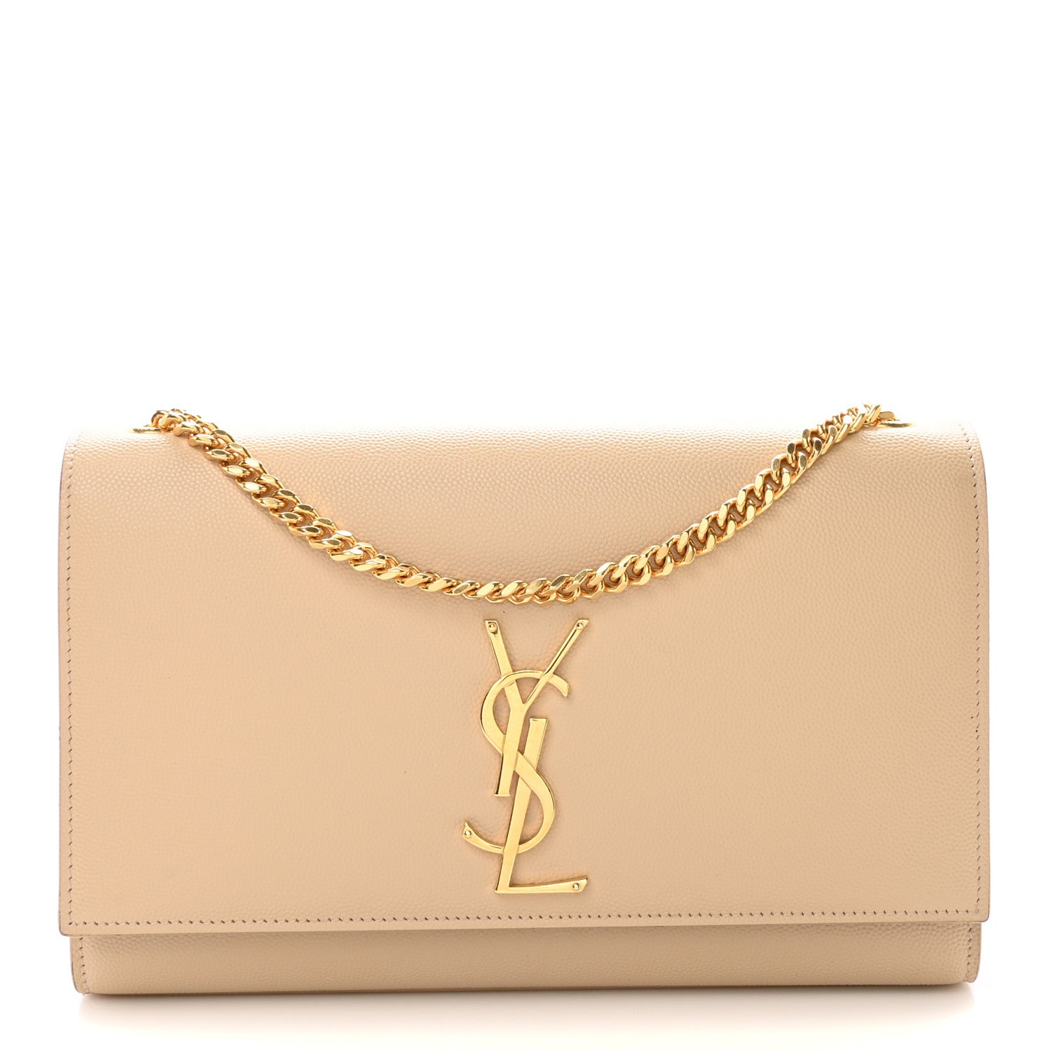 Saint Laurent Grain De Poudre Medium Monogram Kate Satchel Nude Powder 1 of 9