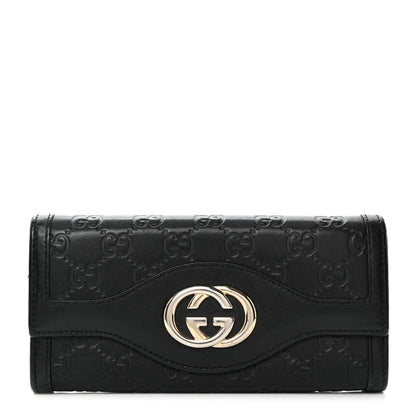 Gucci Guccissima Sukey Continental Wallet Continental Wallet Black 1 of 8