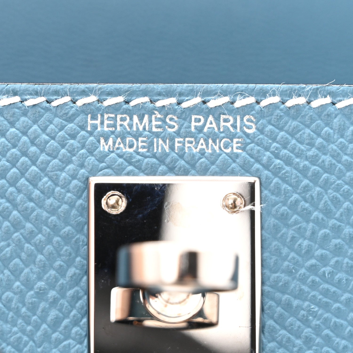Hermes Epsom Mini Kelly Sellier 20 New Blue Jean 6 of 14