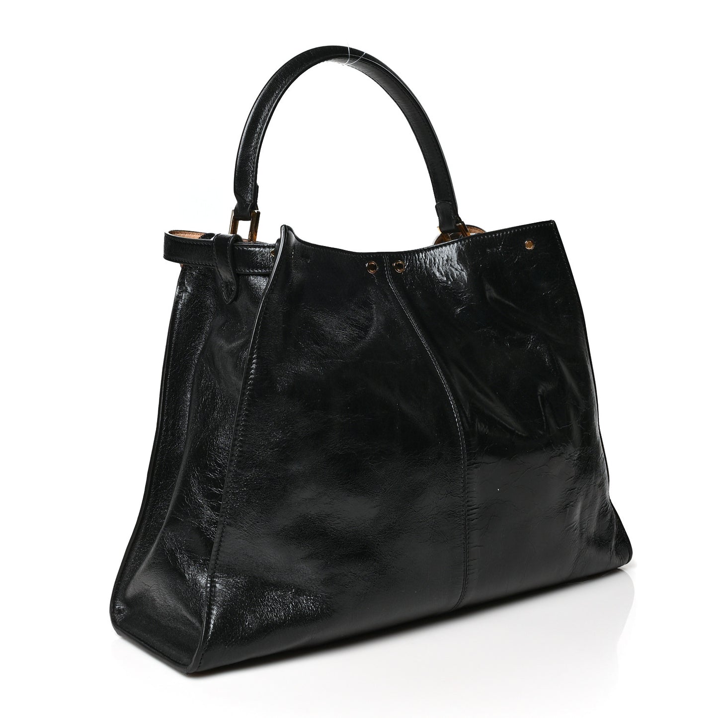 Patent Mink Fur Large Peekaboo X-Lite Black