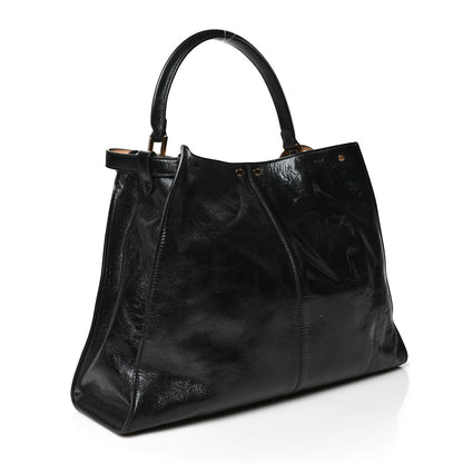 Fendi Patent Mink Fur Large Peekaboo X-Lite Black 3 of 13