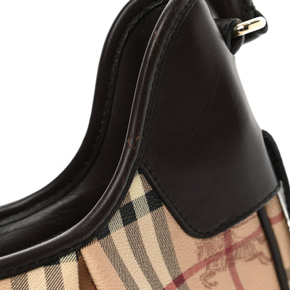 Burberry Haymarket Check Small Brooklyn Hobo Brown 16 of 17