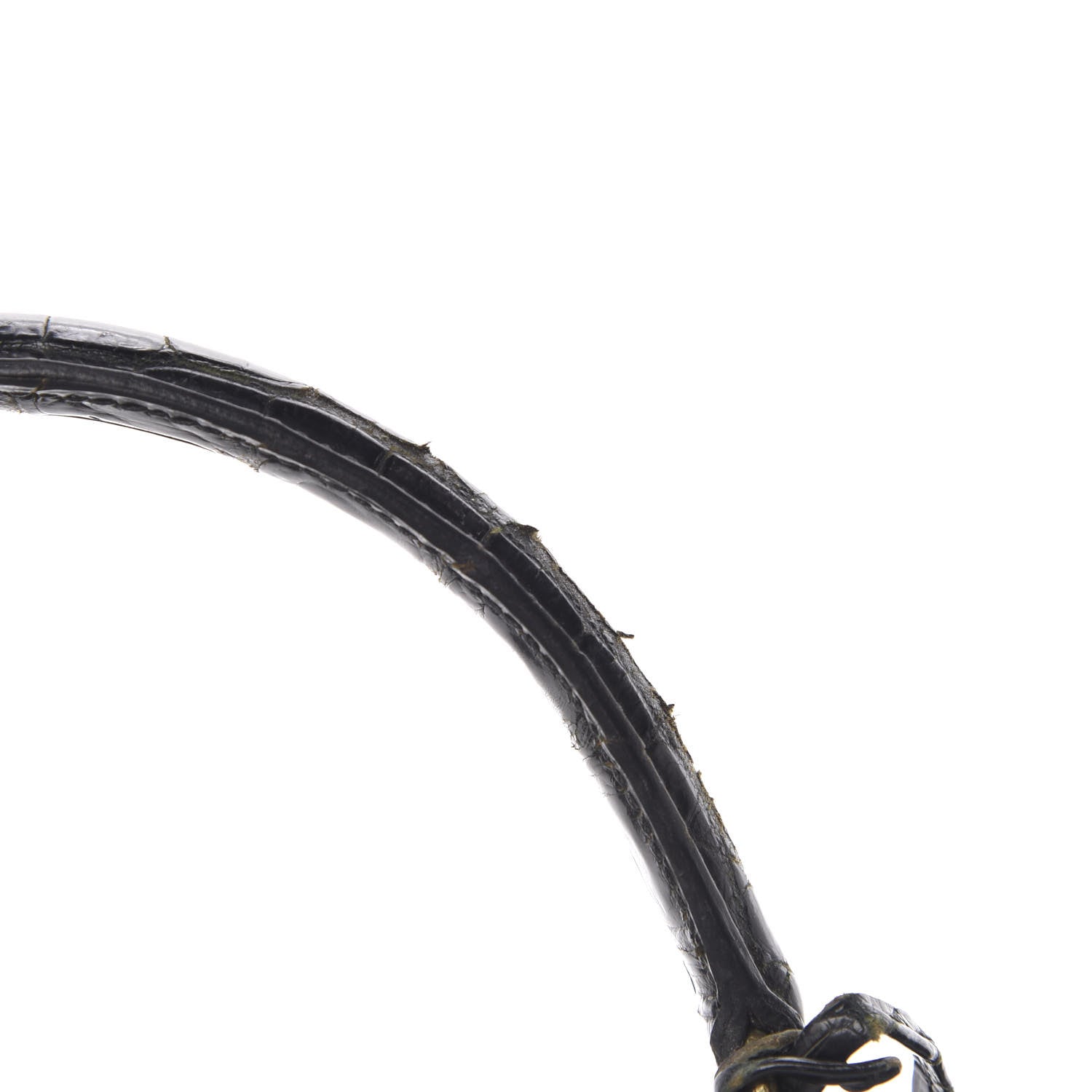 Hermes Shiny Porosus Crocodile Kelly Sellier 32 Black 49 of 50