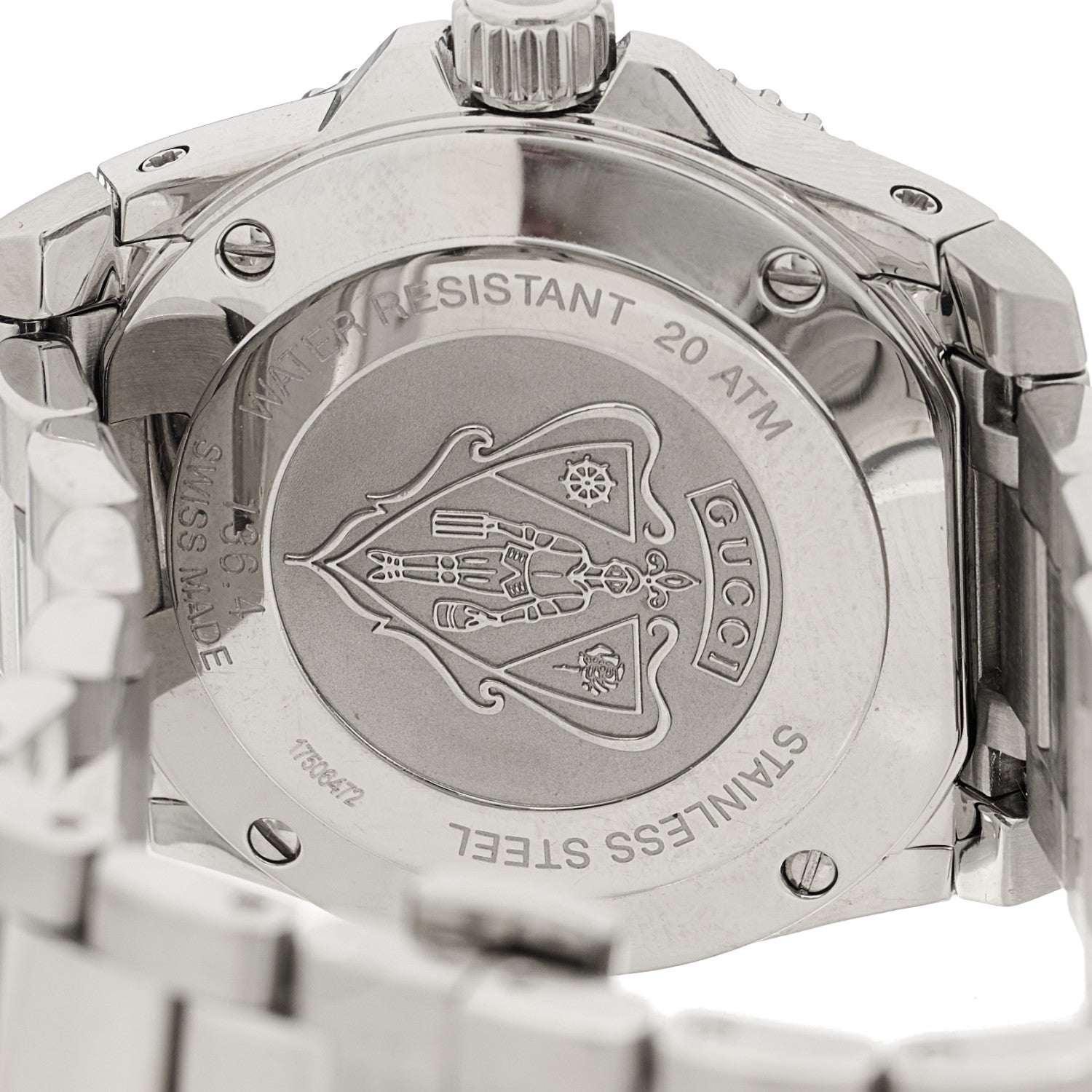 Gucci Stainless Steel 32mm Dive Quartz Watch White 4 of 5