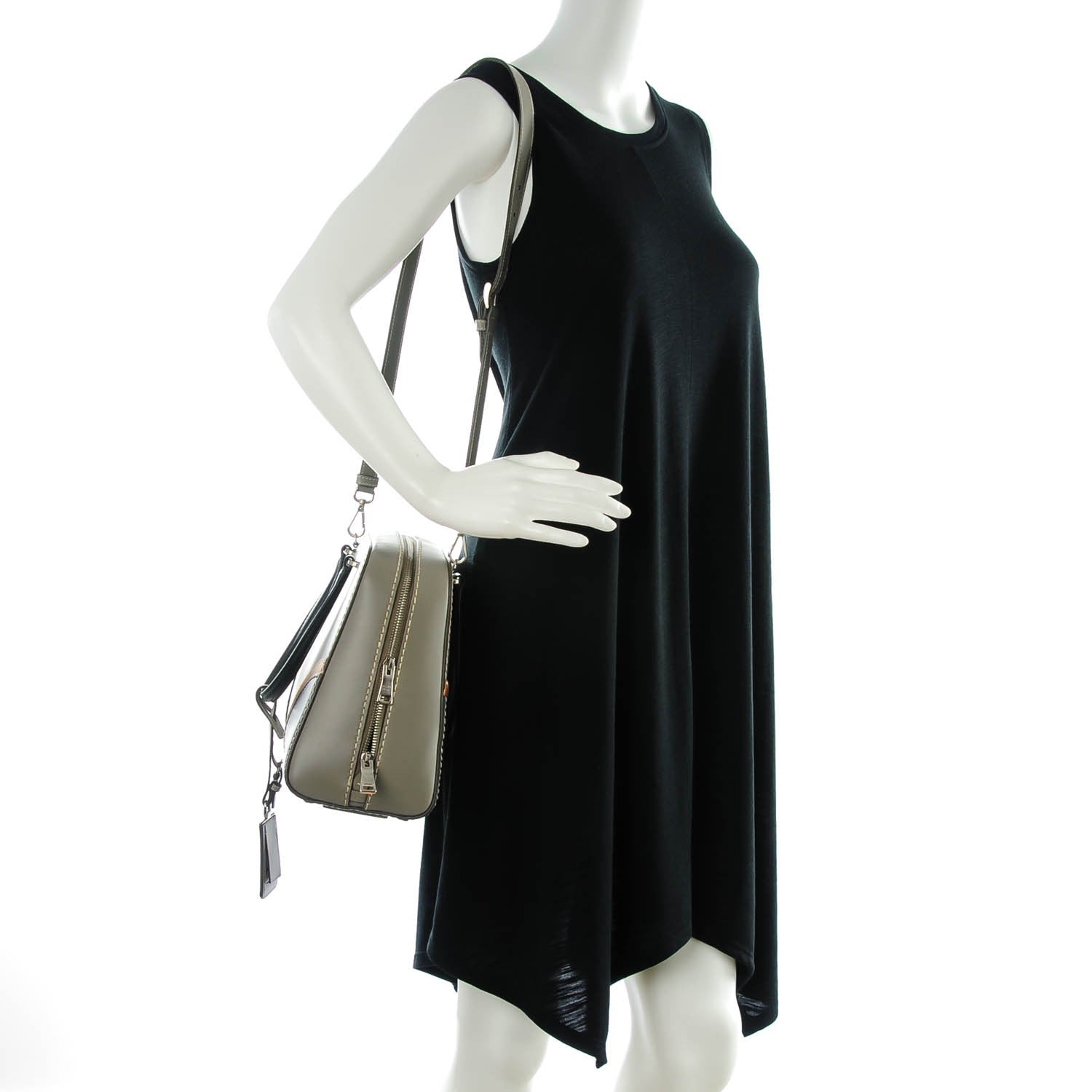 Prada Vachetta Tri-Color Satchel Argilla Black 2 of 10