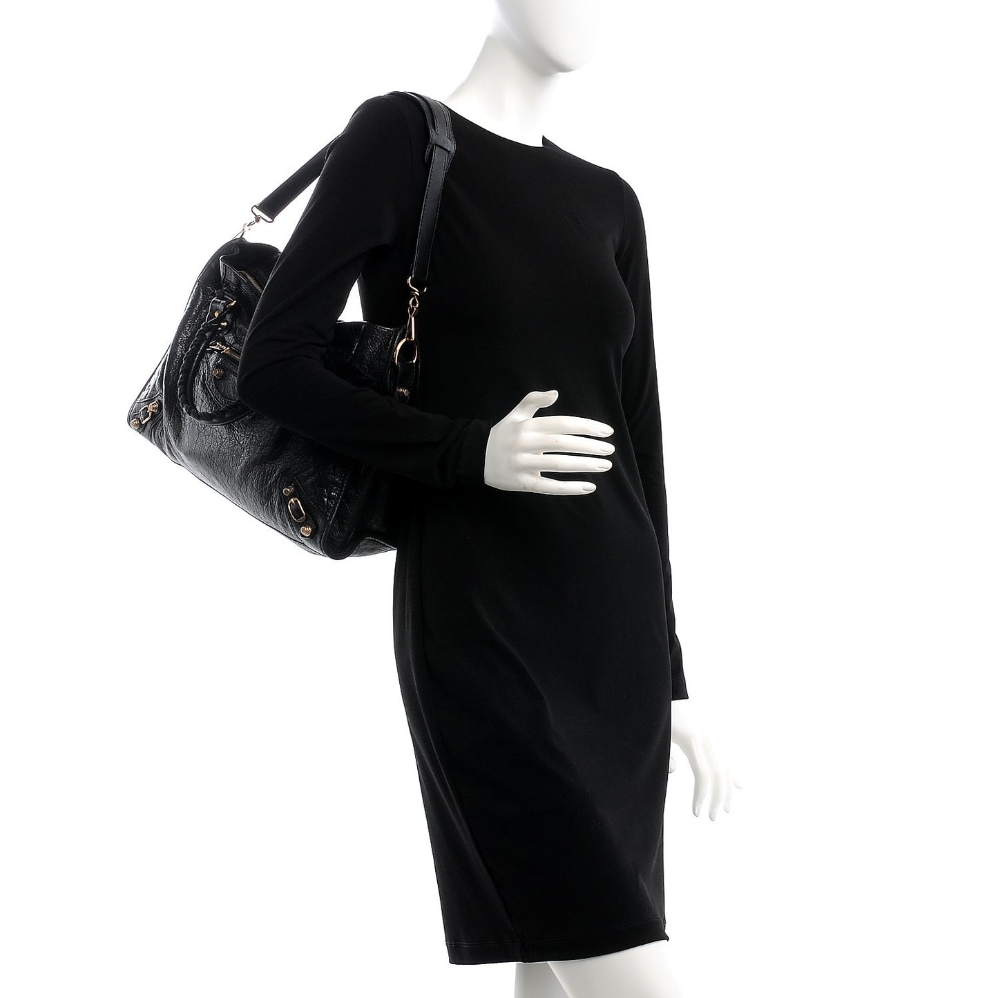 Agneau Giant 12 Rose Gold Hardware City Black