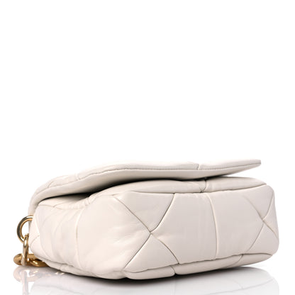 Prada Nappa Metal Quilted Small Patchwork System Flap Bag White 3 of 8