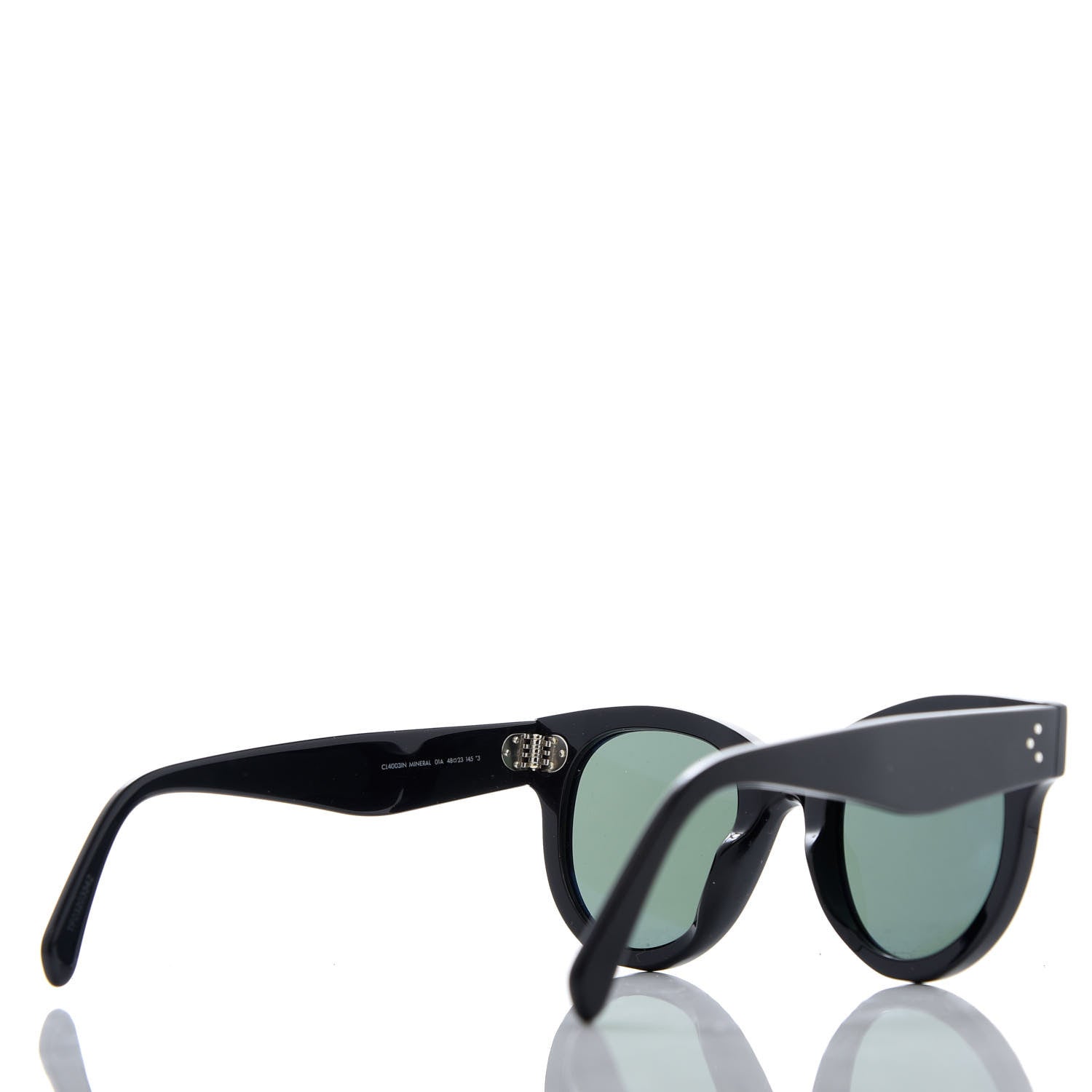 Celine Acetate Studded Mineral Round Sunglasses CL40031 Black 4 of 7