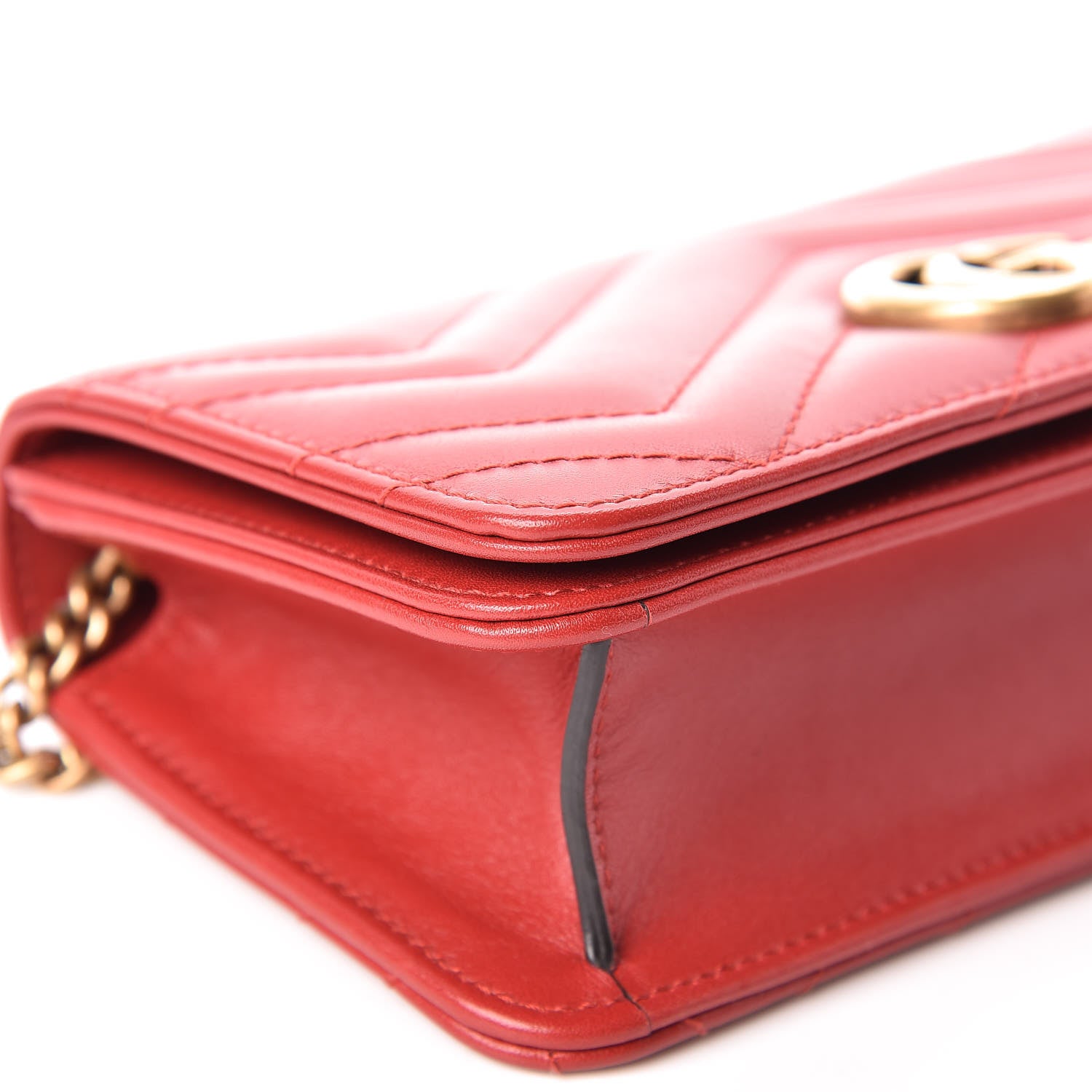 Gucci Calfskin Matelasse GG Marmont Mini Bag Hibiscus Red 5 of 11