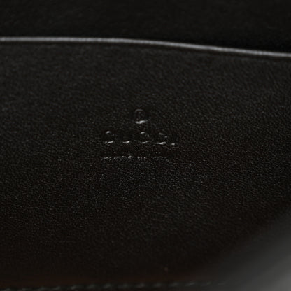 Gucci Calfskin Matelasse Mini Pearly GG Marmont Chain Wallet Black 6 of 11