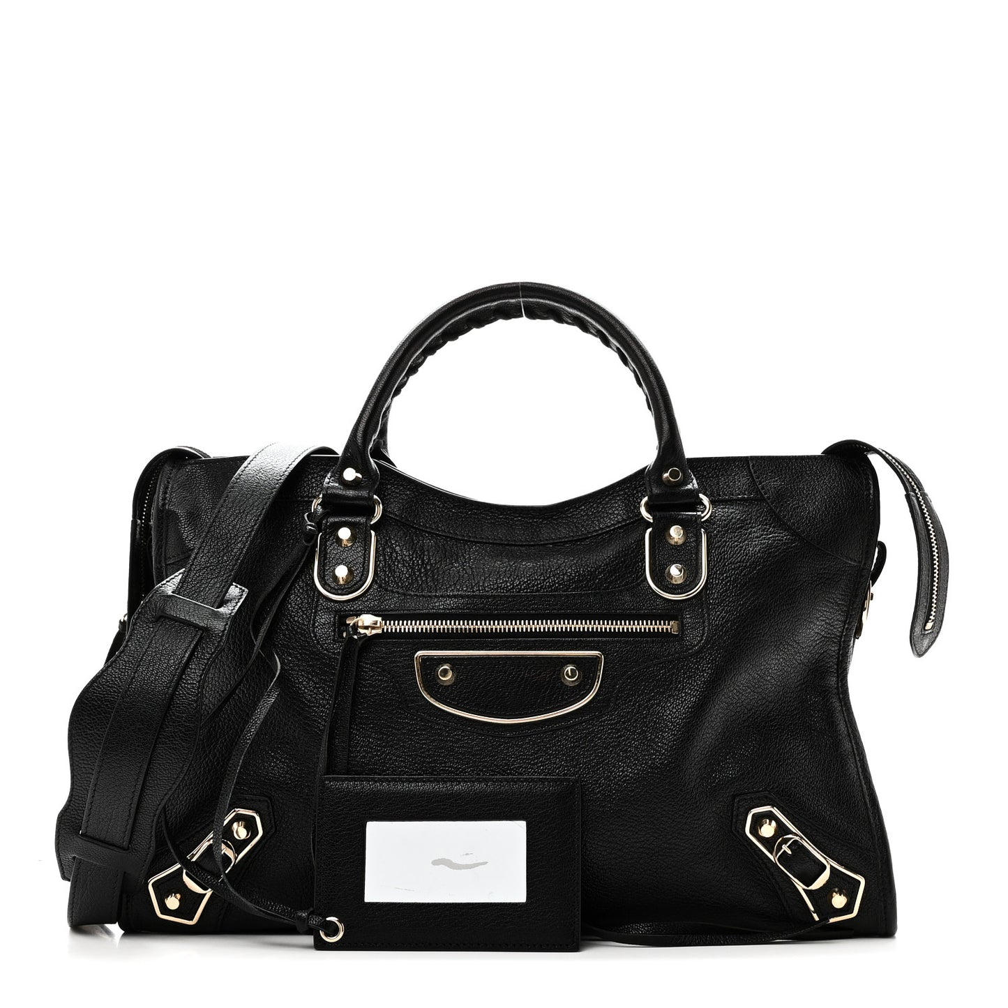 Chevre Gold Metallic Edge Hardware City Black