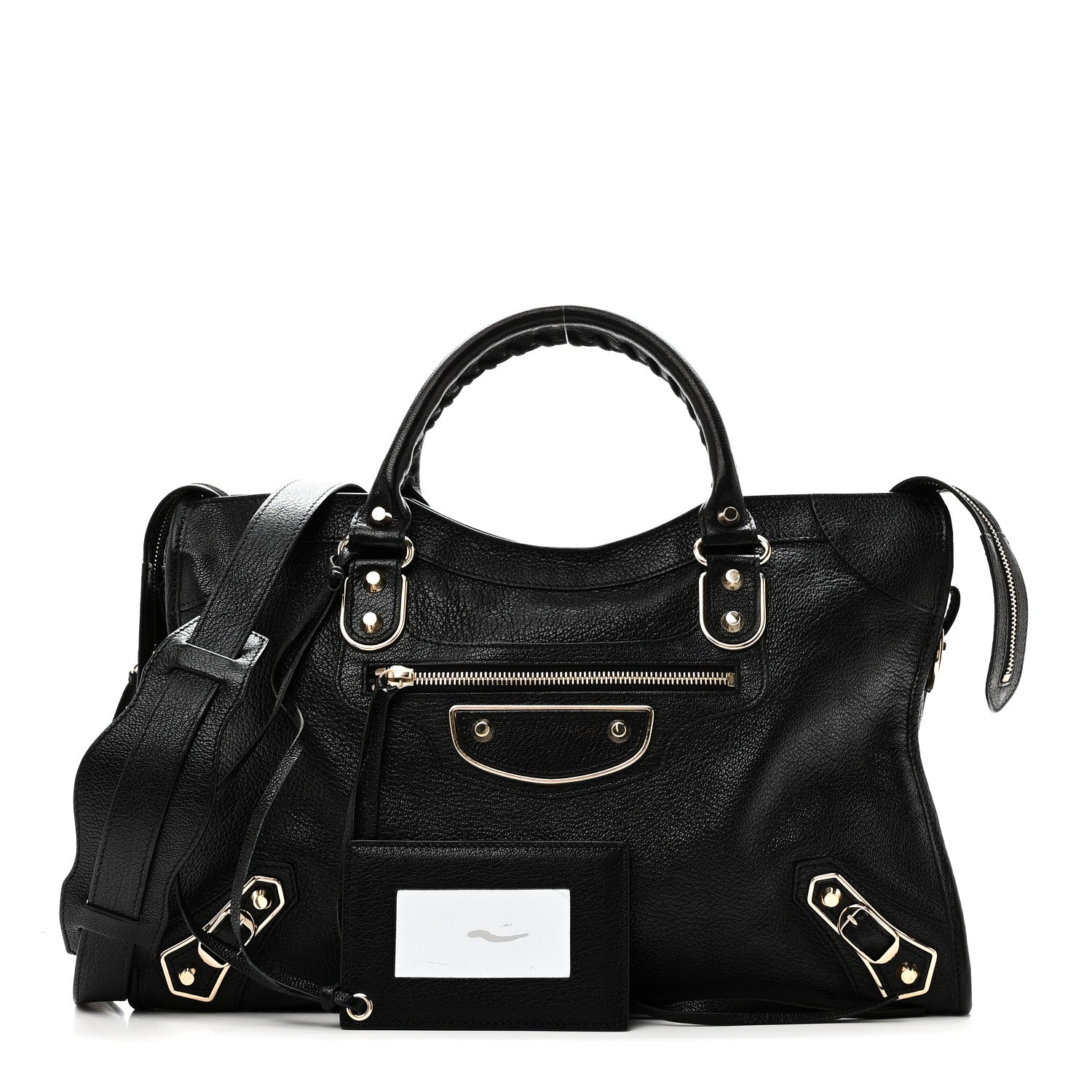 Balenciaga Chevre Gold Metallic Edge Hardware City Black 3 of 11