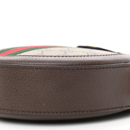 Gucci GG Supreme Monogram Web Mini Ophidia Round Shoulder Bag Brown 10 of 10
