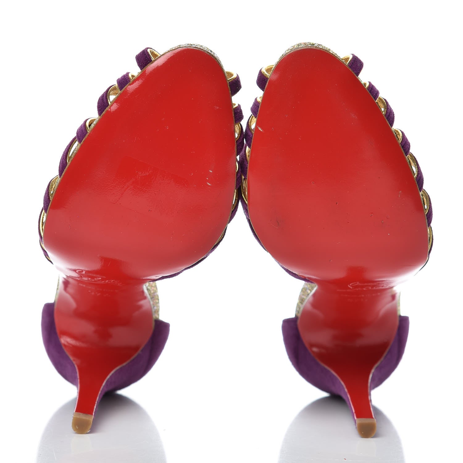 Christian Louboutin Suede Mignons 120 Sandals 37.5 Amethyst 7 of 11