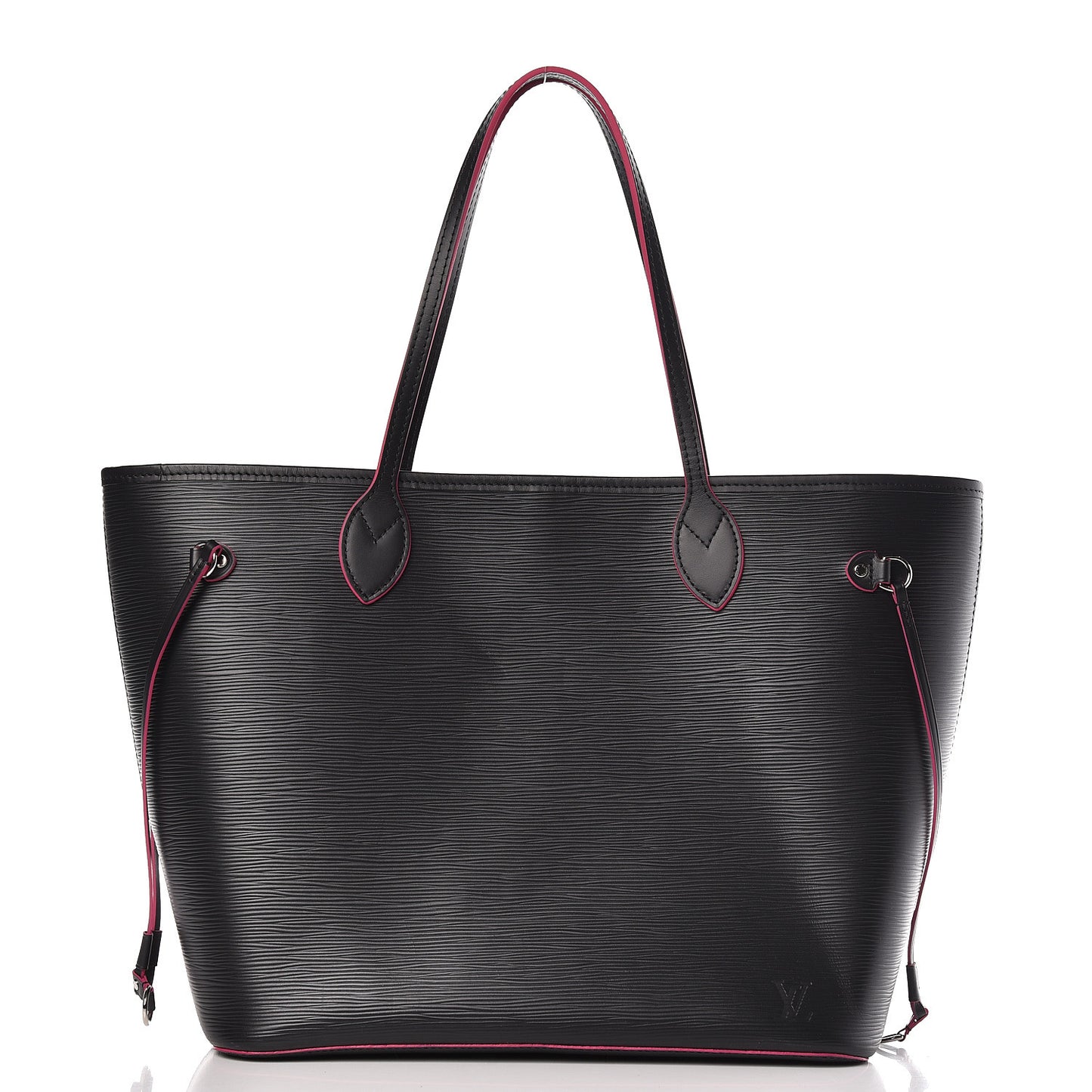 Epi Neverfull MM Black Hot Pink
