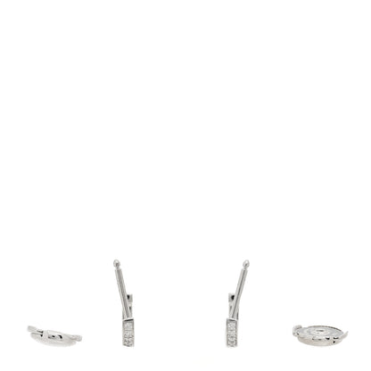 Hermes 18K White Gold Diamond Ever Chaine D'Ancre Enchainee Earrings 4 of 7