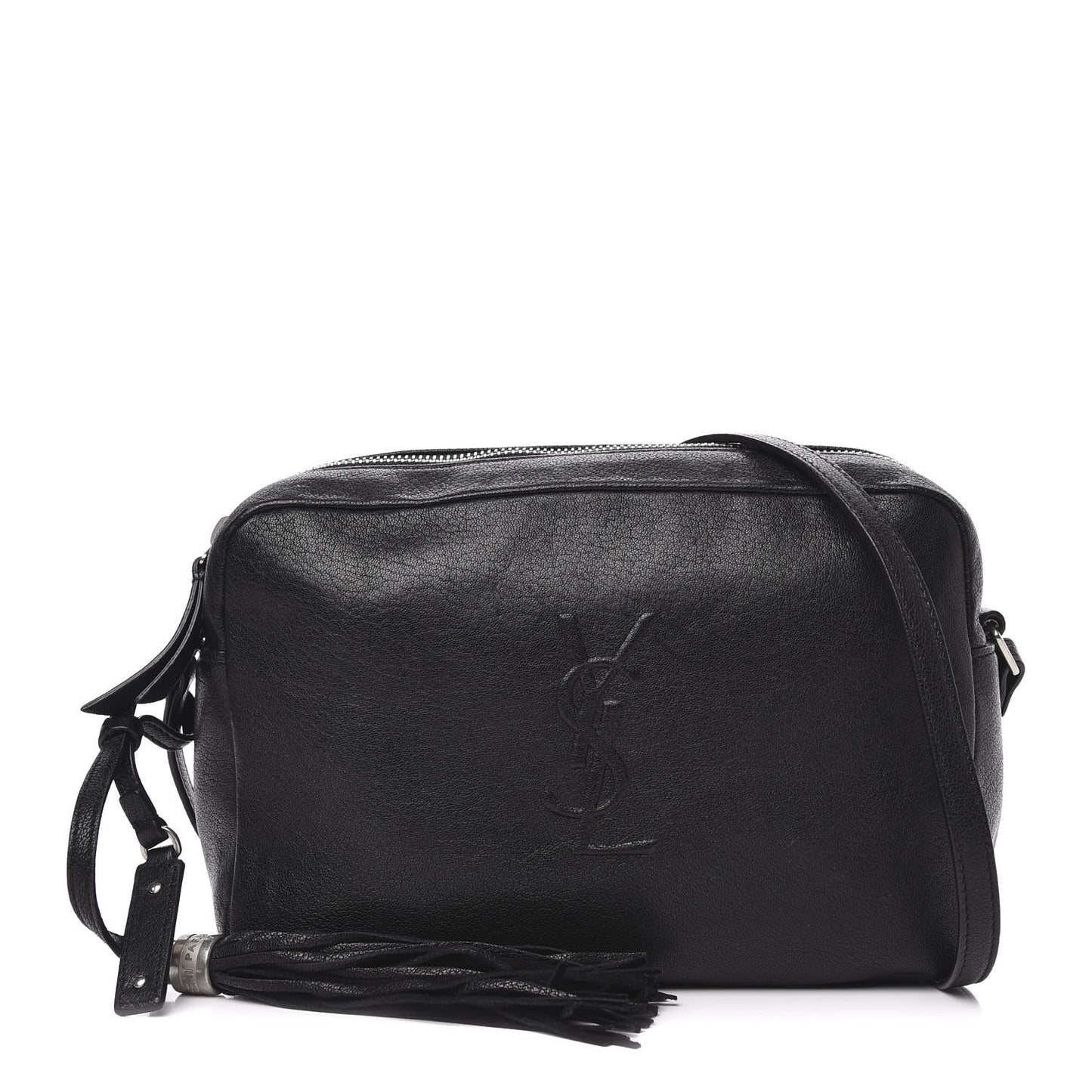 Lambskin Monogram Small Lou Camera Bag Black