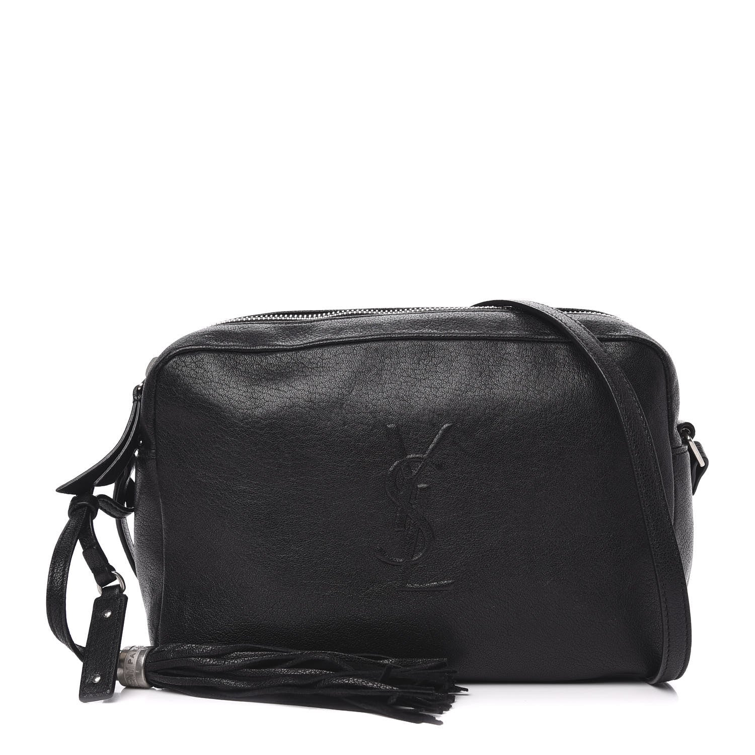 Saint Laurent Lambskin Monogram Small Lou Camera Bag Black 1 of 11