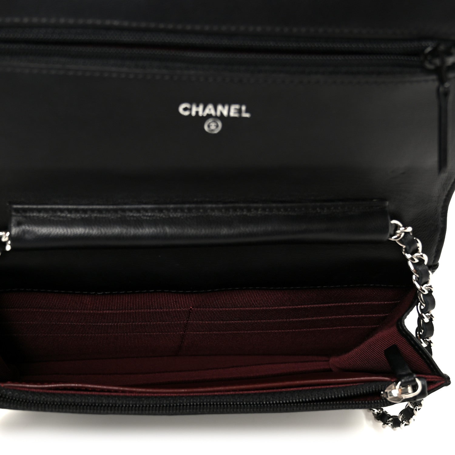 Chanel Lambskin Quilted Wallet On Chain WOC Black 5 of 11