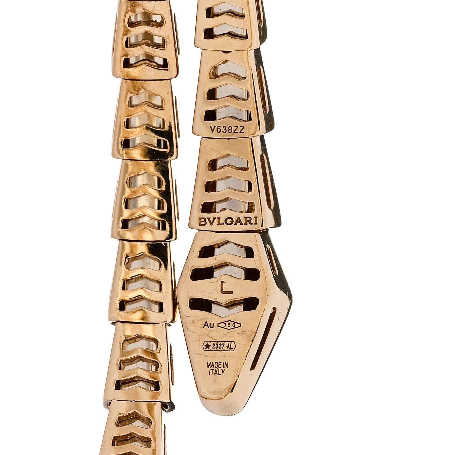 Bulgari 18K Yellow Gold Serpenti Viper Bracelet L 3 of 4