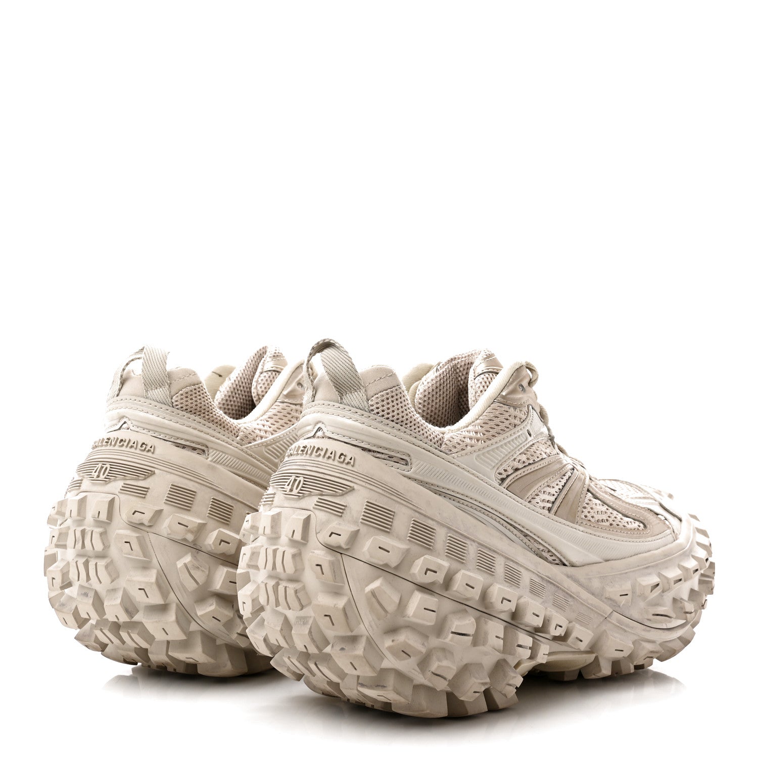 Balenciaga Rubber Mesh Mens Defender Sneakers 40 Monocolor Beige 4 of 15