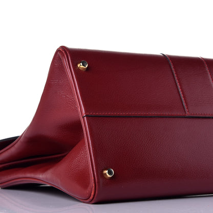 Delvaux Grained Calfskin MM Brillant Satchel Red 7 of 8
