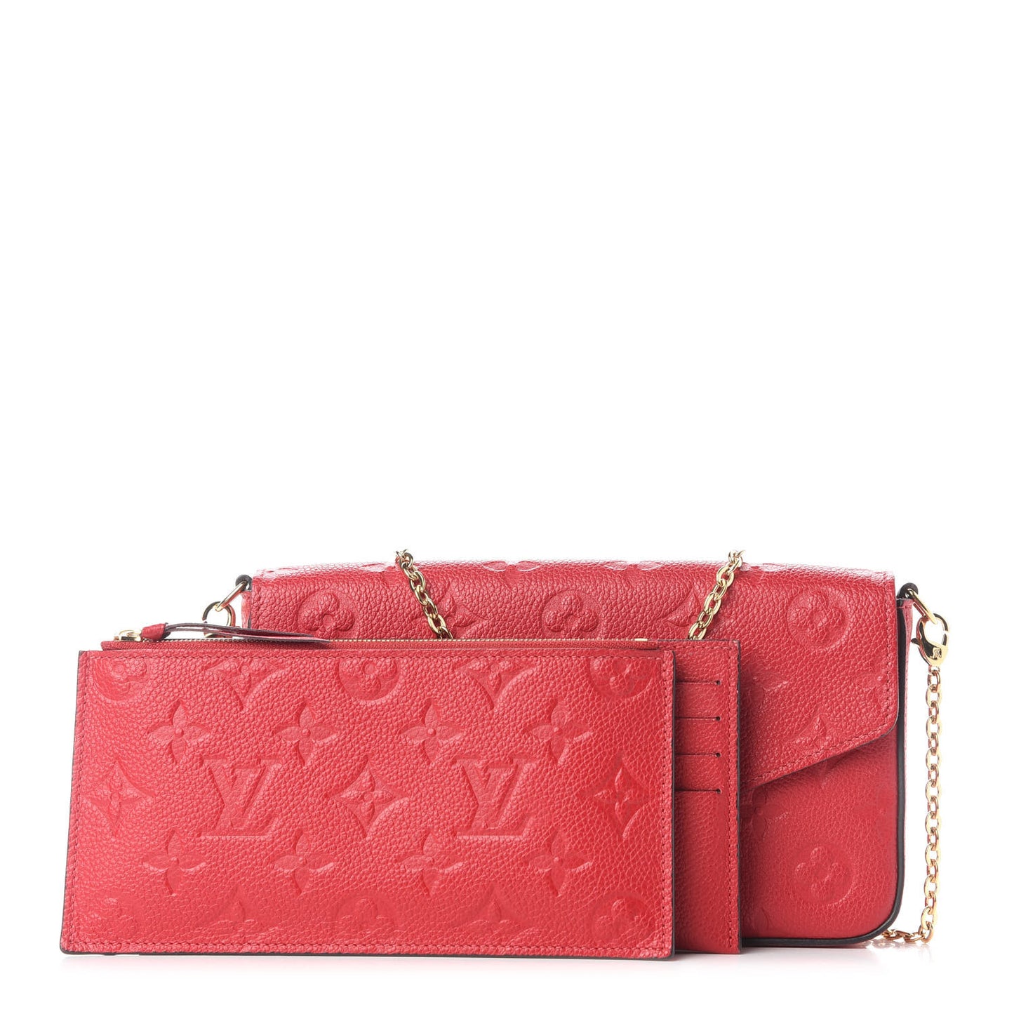 Empreinte Pochette Felicie Chain Wallet Cherry