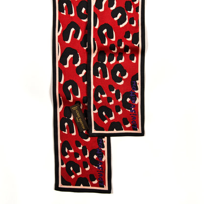 Louis Vuitton Silk Leopard Bandeau Rouge 2 of 4