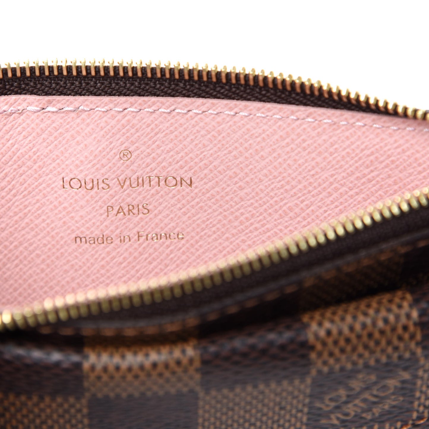 Damier Ebene Recto Verso Card Holder Rose Ballerine