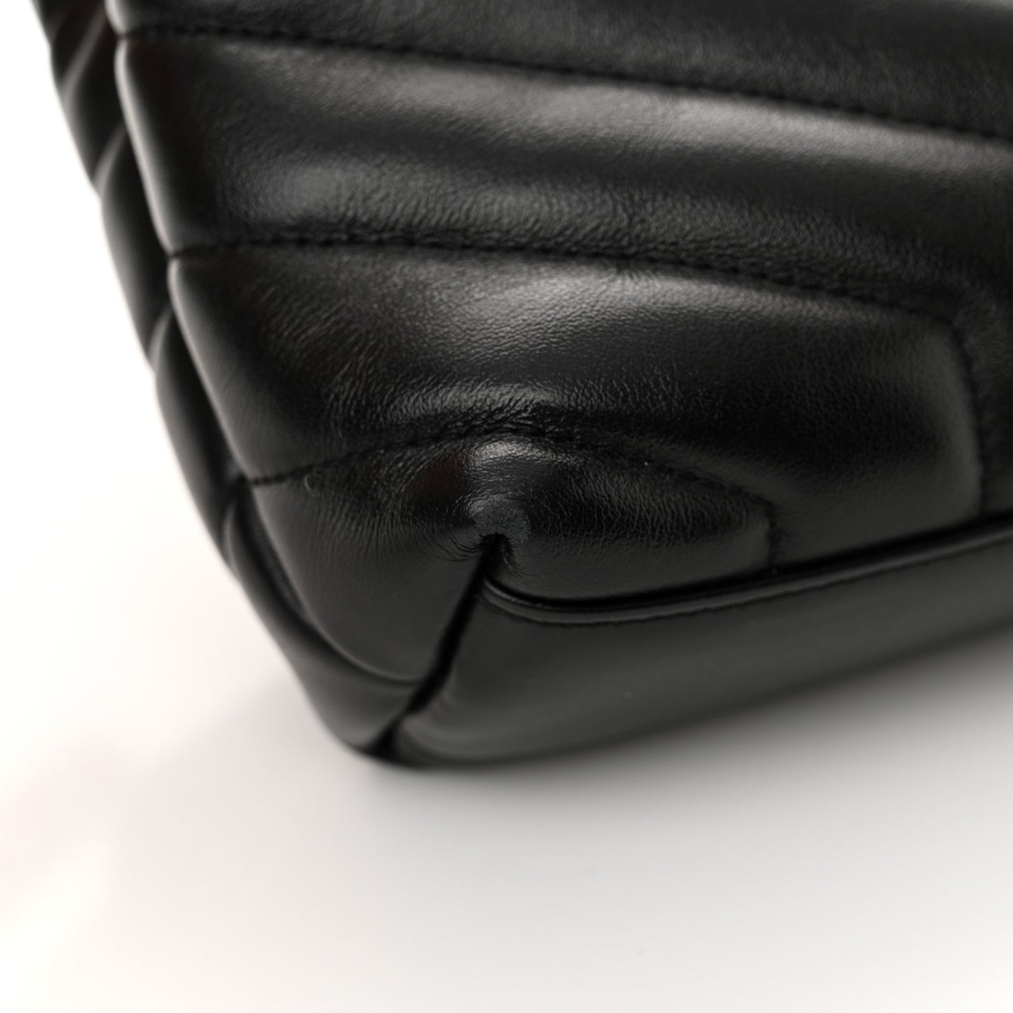 Calfskin Y Quilted Monogram Toy Loulou Crossbody Bag Black