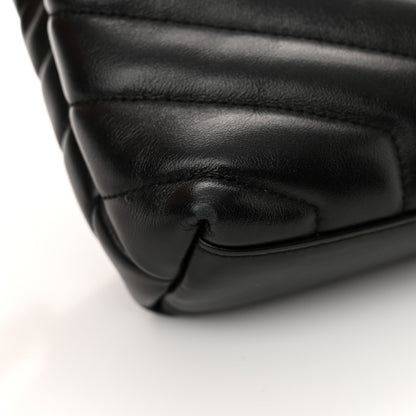 Saint Laurent Calfskin Y Quilted Monogram Toy Loulou Crossbody Bag Black 14 of 16