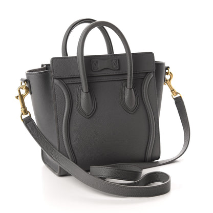 Celine Baby Drummed Calfskin Nano Luggage Kohl 2 of 9