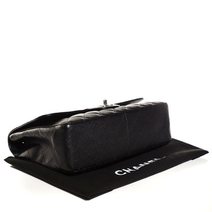 Chanel Caviar Quilted Jumbo Single Flap Black 4 of 8