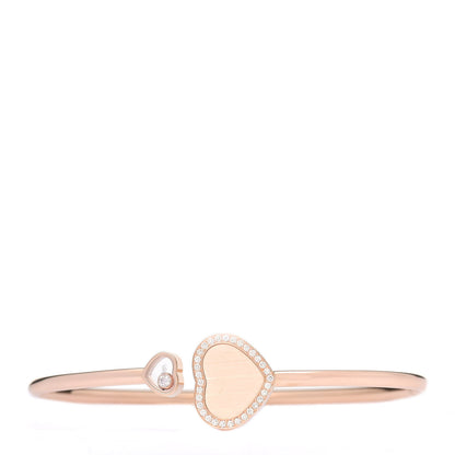 Chopard 18K Rose Gold Diamond Happy Hearts Bangle Bracelet 1 of 7